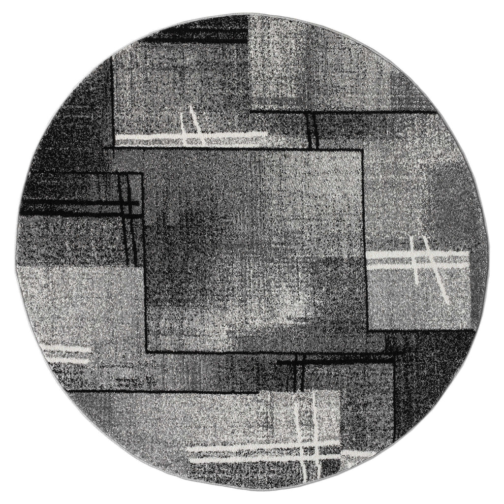 Slate 768 Grey Round Rug