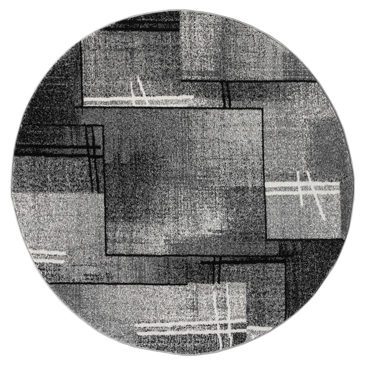 Slate 768 Grey Round Rug