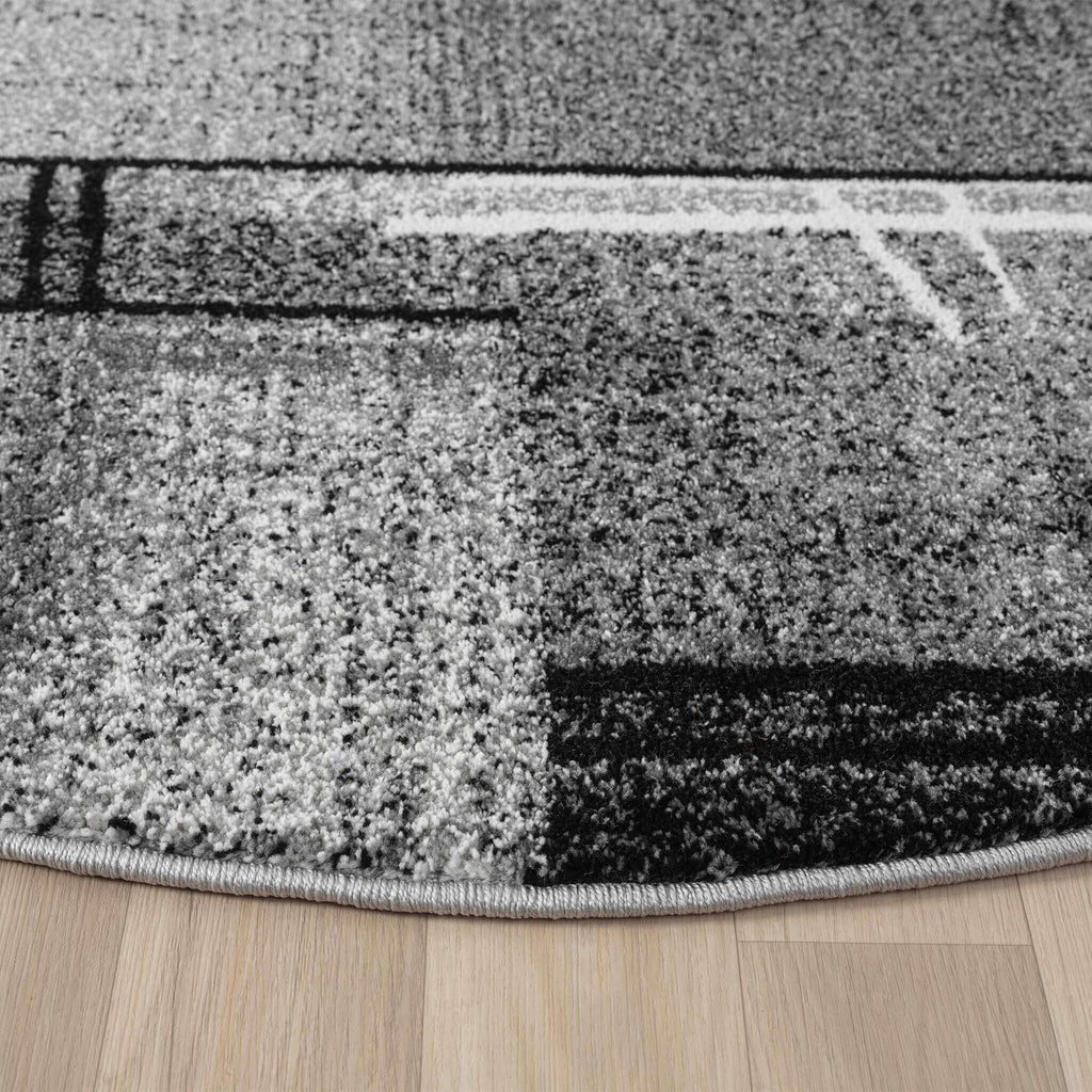 Slate 768 Grey Round Rug