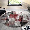 Slate 768 Red Round Rug lifestyle view