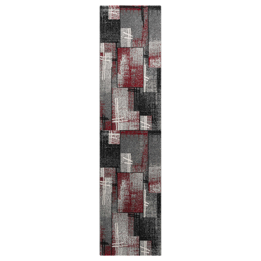 Slate 768 Red Hallway Runner