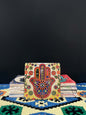 Stone Coaster Hamsa Hand Rainbow-a captivating blend of ancient charm and artistic elegance. Crafted from genuine vintage stone, this coaster features the intricate Hamsa hand symbol, adding a touch of timeless mystique to your space. Sealed for durabilit