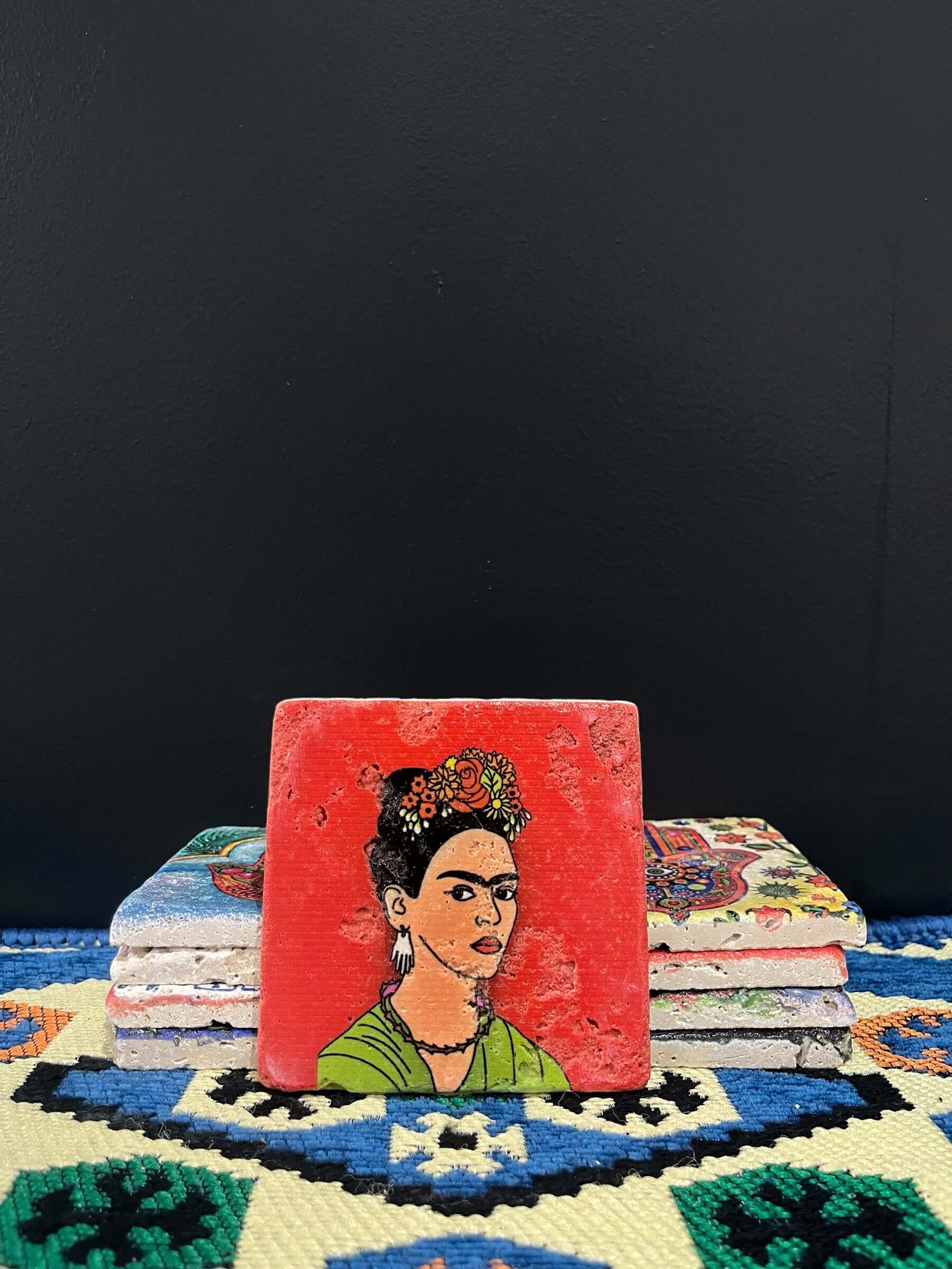 Stone Coaster Vintage Frida Red