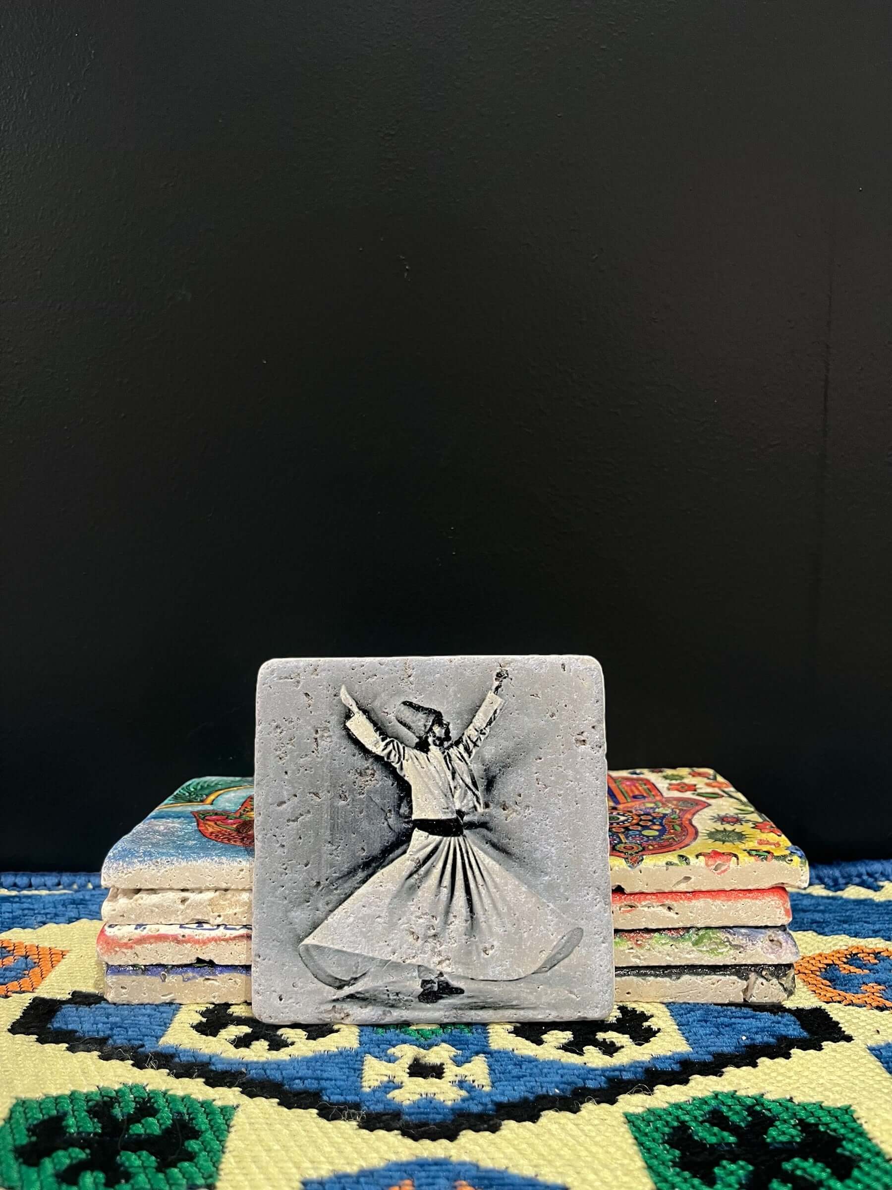 Stone Coaster Vintage Whirling Dervish Grey