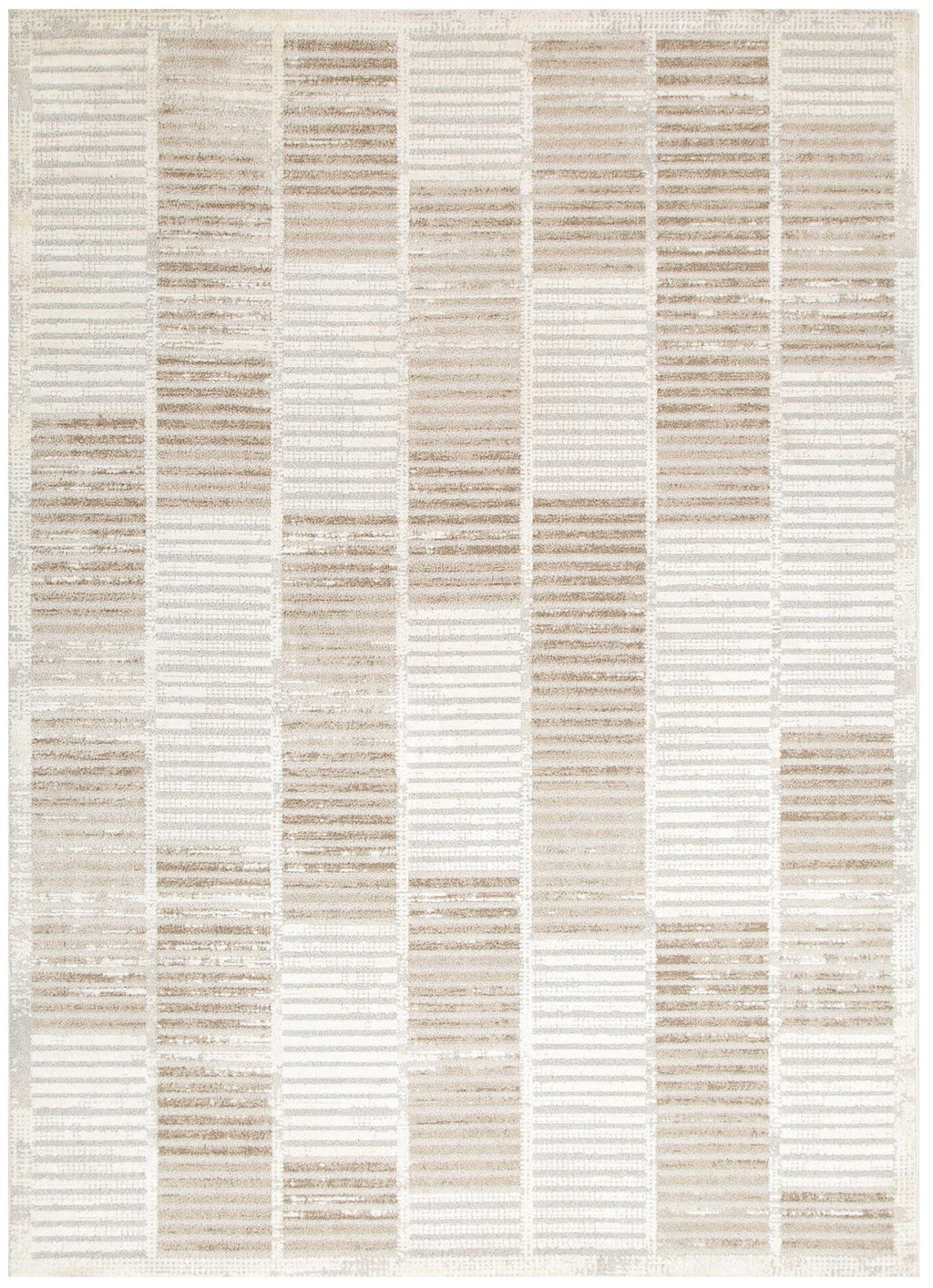 Trend Modern Stripes Grey and Beige Rug - T100 – view 2
