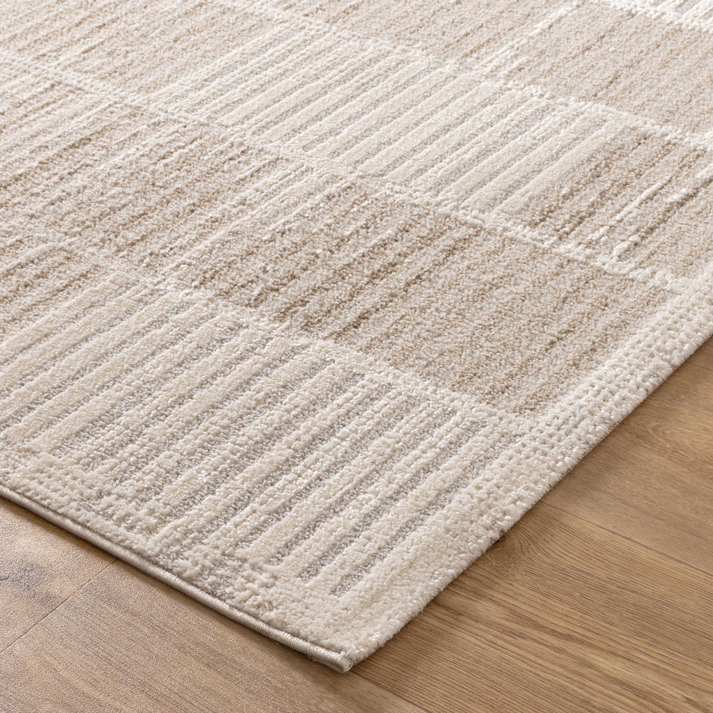 Trend Modern Stripes Grey and Beige Rug - T100 – view 3