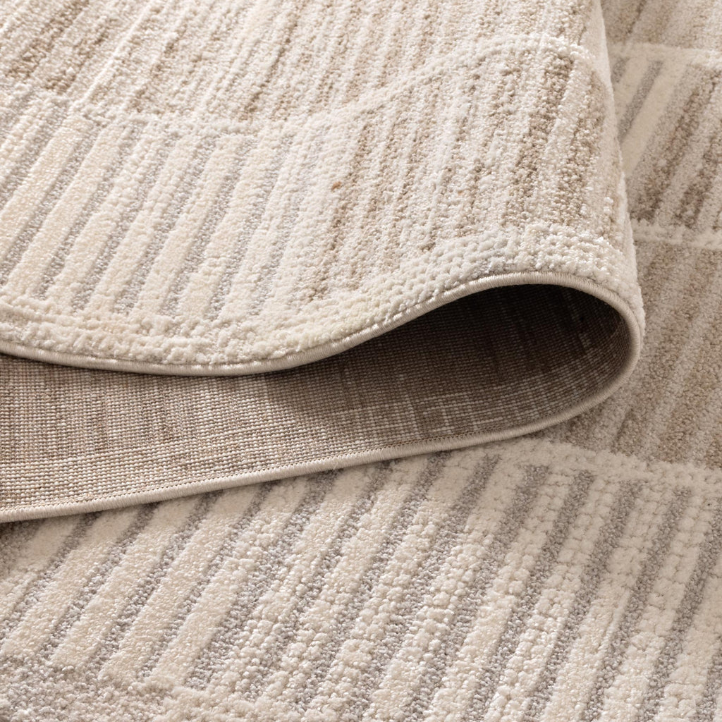 Trend Modern Stripes Grey and Beige Rug - T100 – view 4