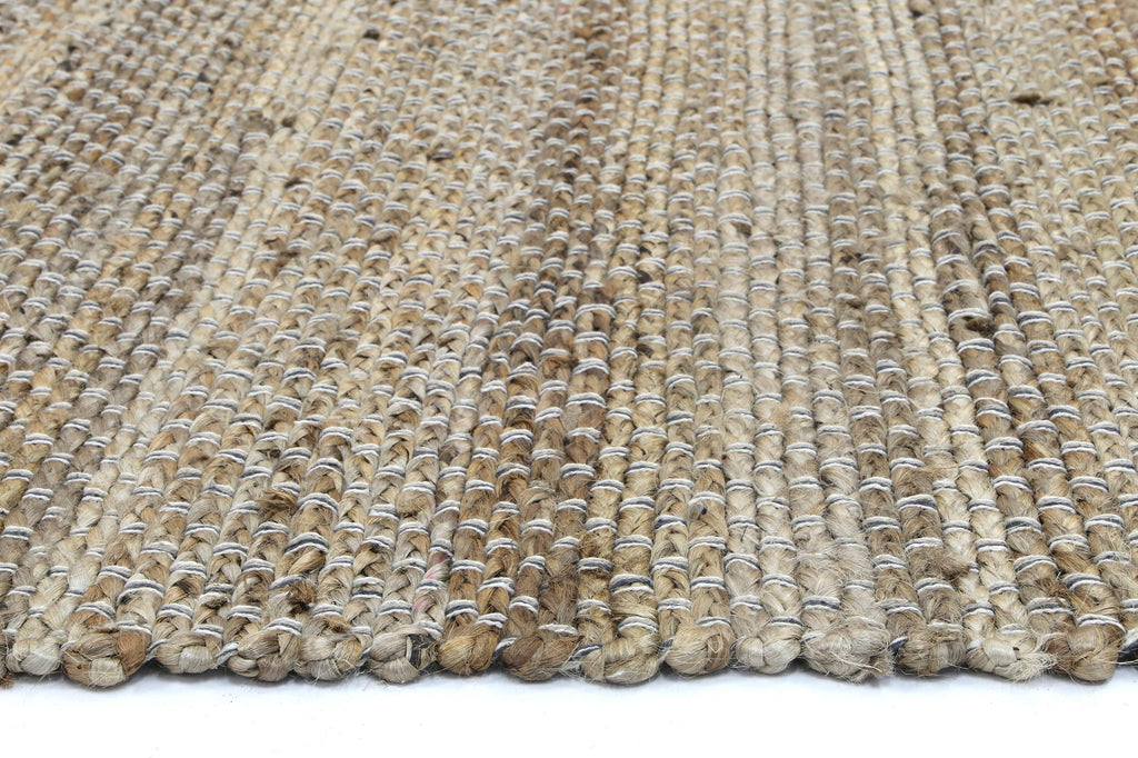Taj Grey Natural Basket Weave Jute Rug – view 3