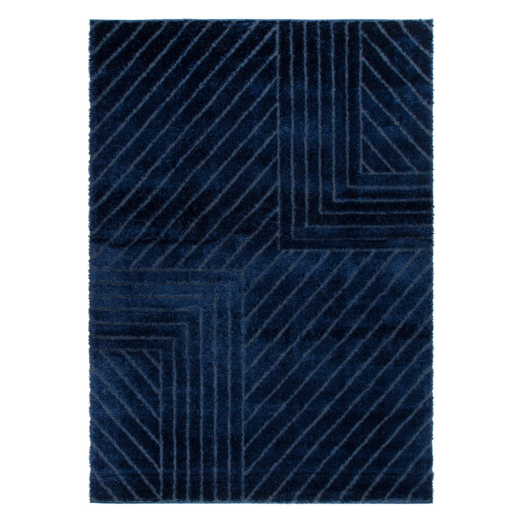 Tender Modern Navy Shag Rug – view 5