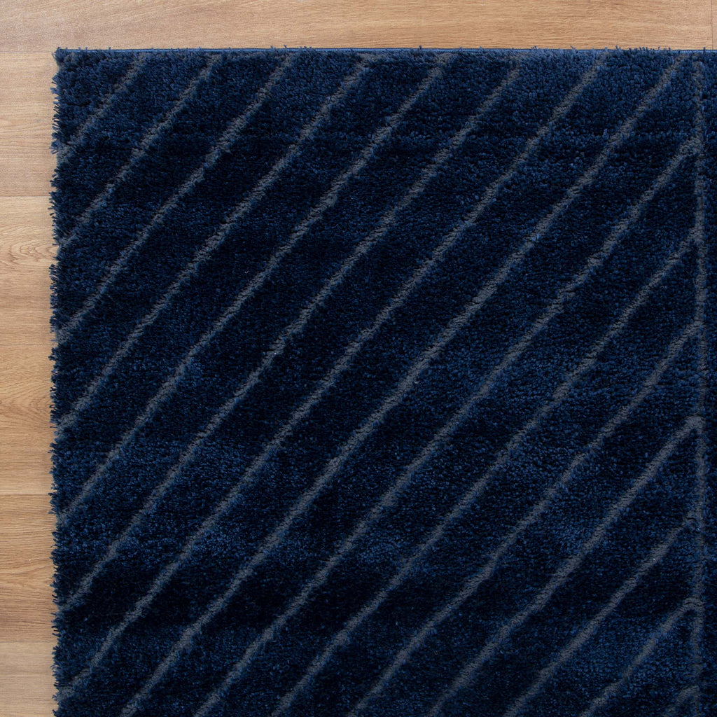 Tender Modern Navy Shag Rug – view 2