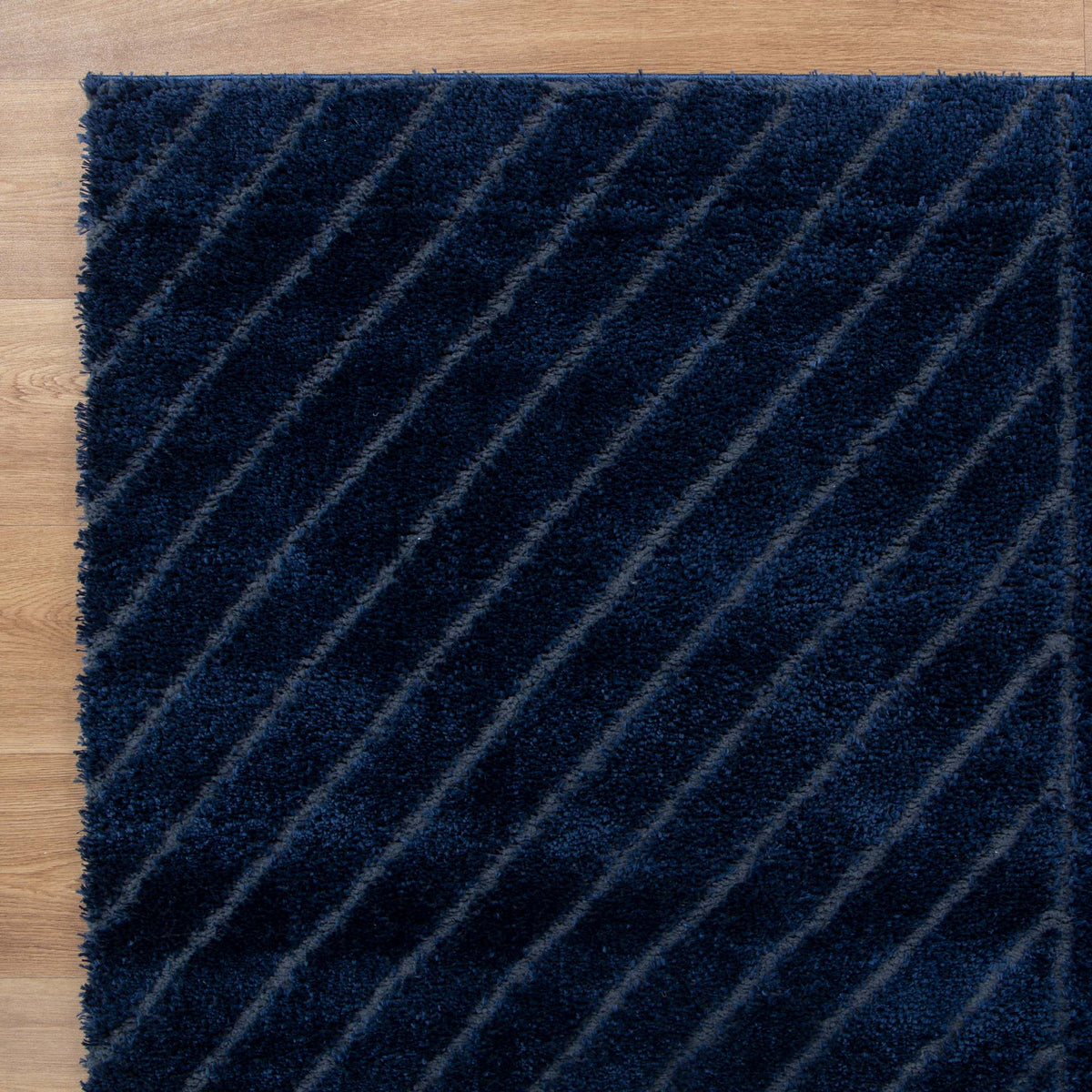 Tender Modern Navy Shag Rug – view 2