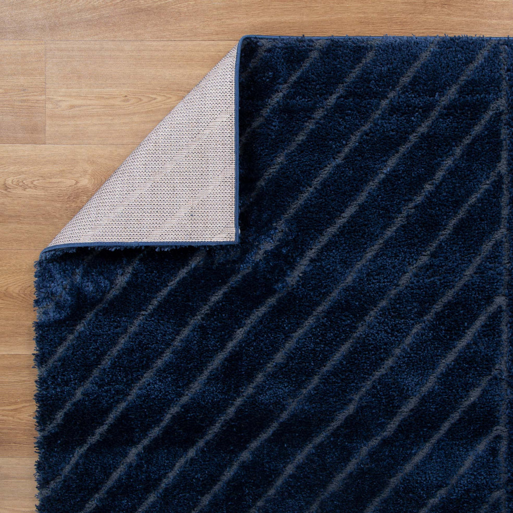 Tender Modern Navy Shag Rug – view 3
