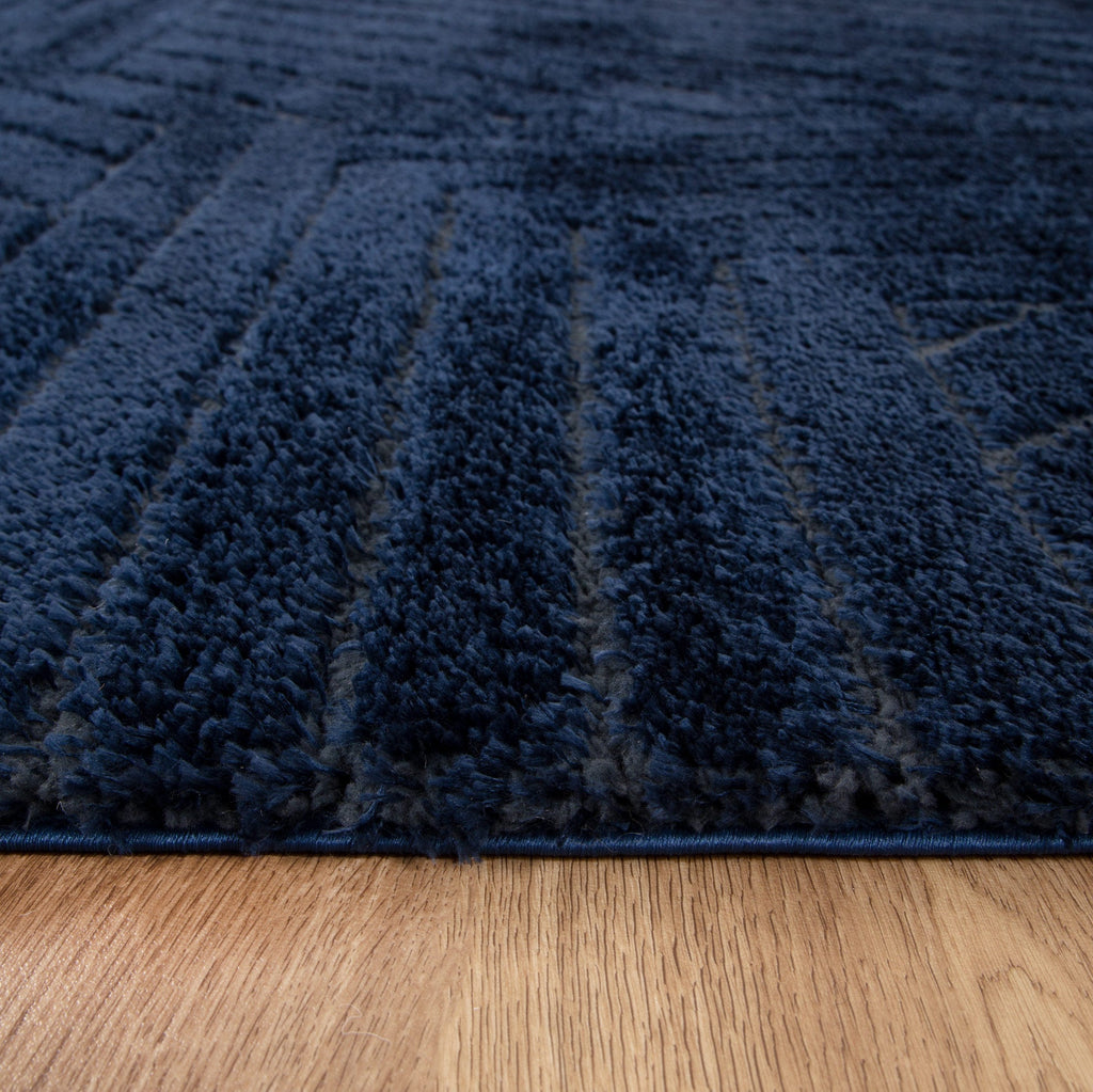 Tender Modern Navy Shag Rug – view 4