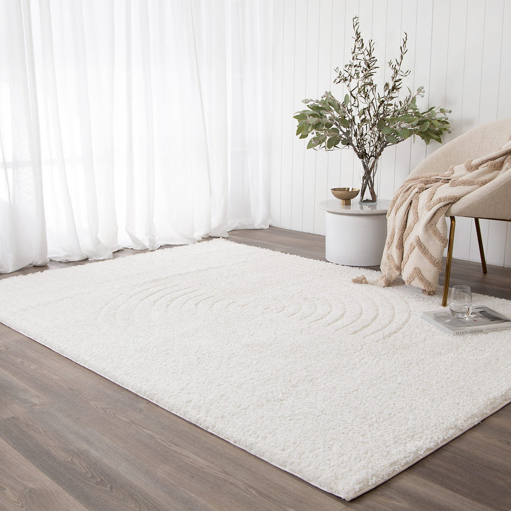 Tender Dior Cream Shag Rug styled with furniture