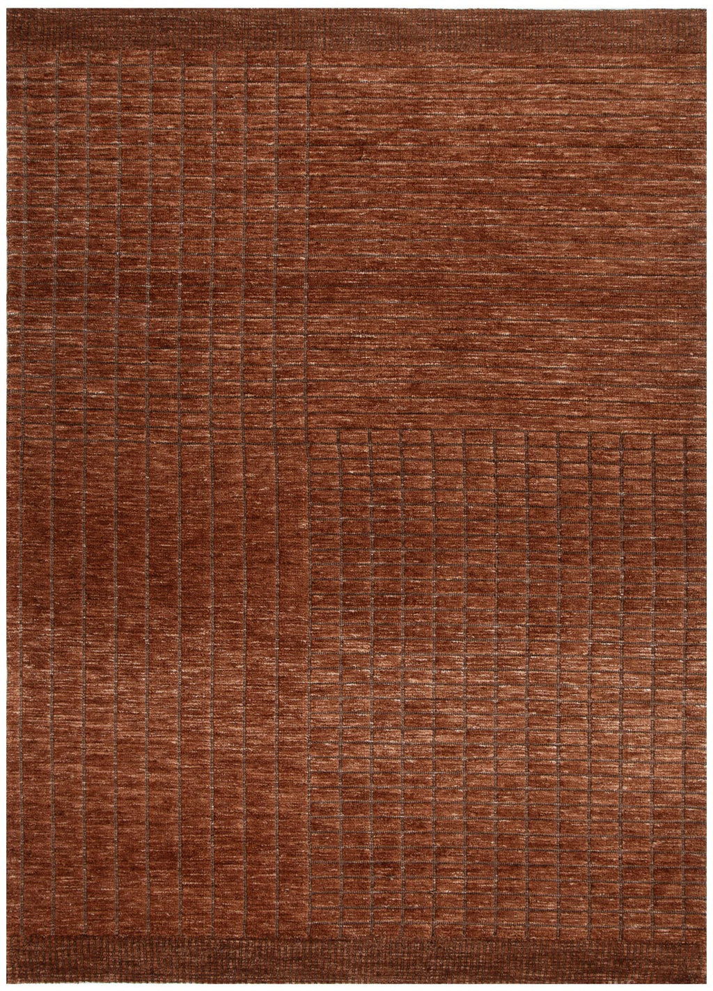 Canyon CANYON01 Terracotta Carved Rug – view 2