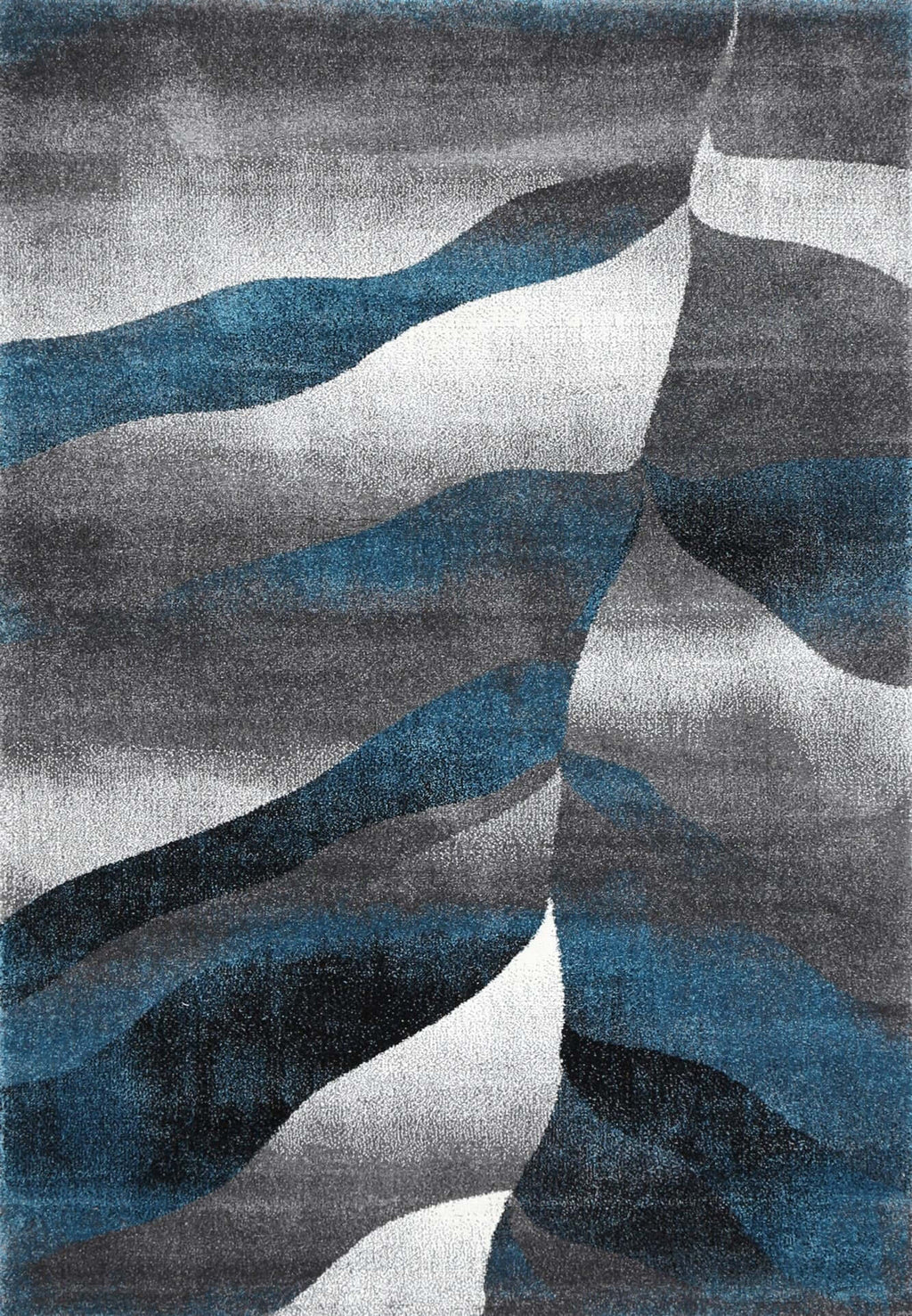 Tiffany TIFF15 Blue Grey Geometric Plush Rug - full rug view