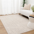 Toscana Distressed Lines Grey Beige Rug - TOS4 styled with furniture