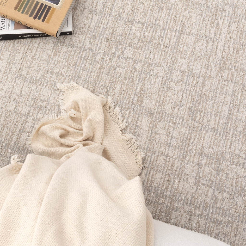 Toscana Distressed Lines Grey Beige Rug - TOS4 – view 5