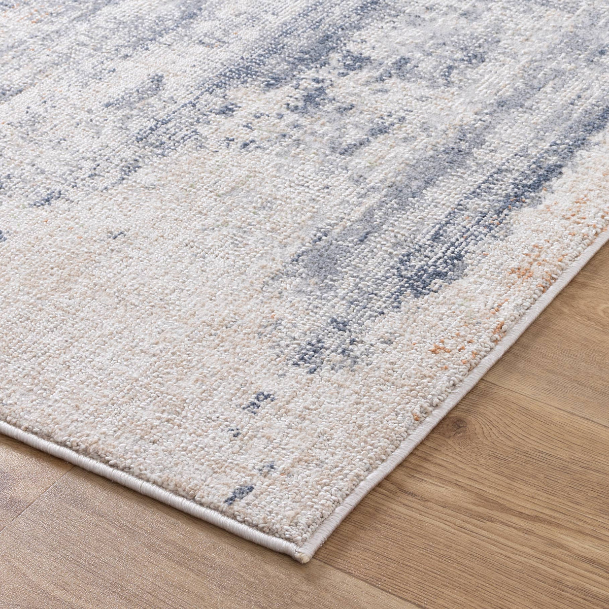 Toscana Distressed Splash Beige Blue Rug TOS5 – view 3