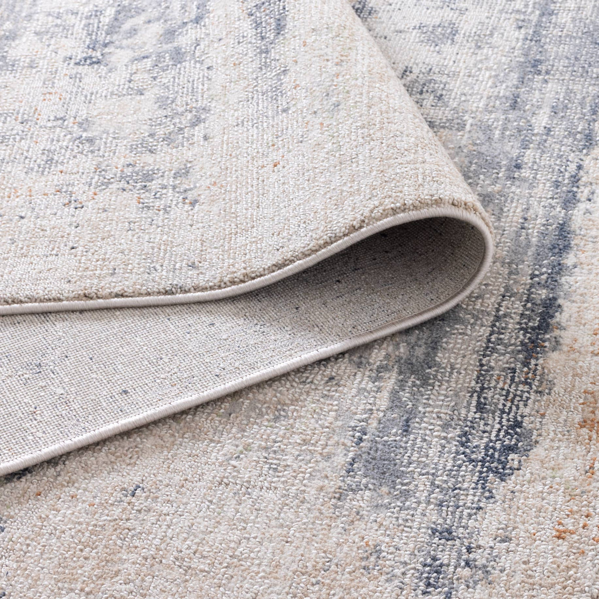 Toscana Distressed Splash Beige Blue Rug TOS5 – view 4