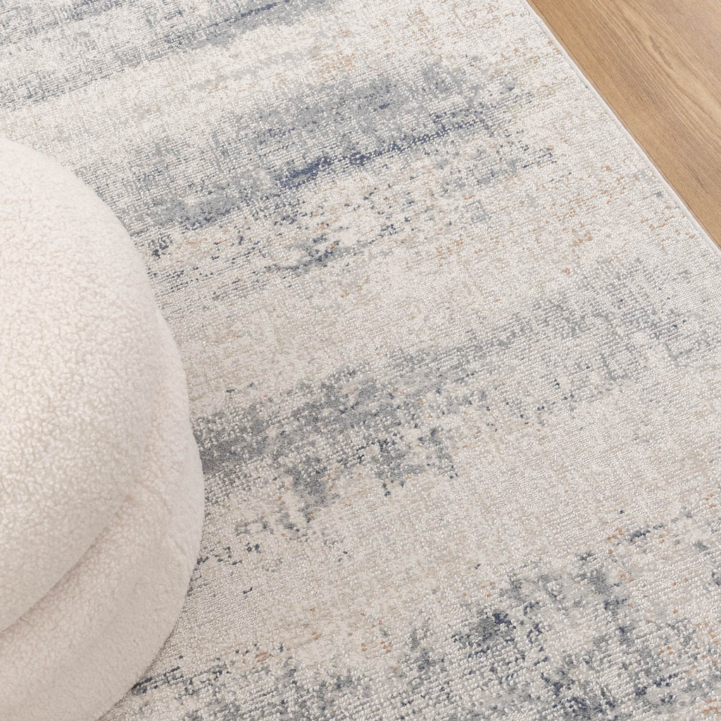 Toscana Distressed Splash Beige Blue Rug TOS5 – view 8