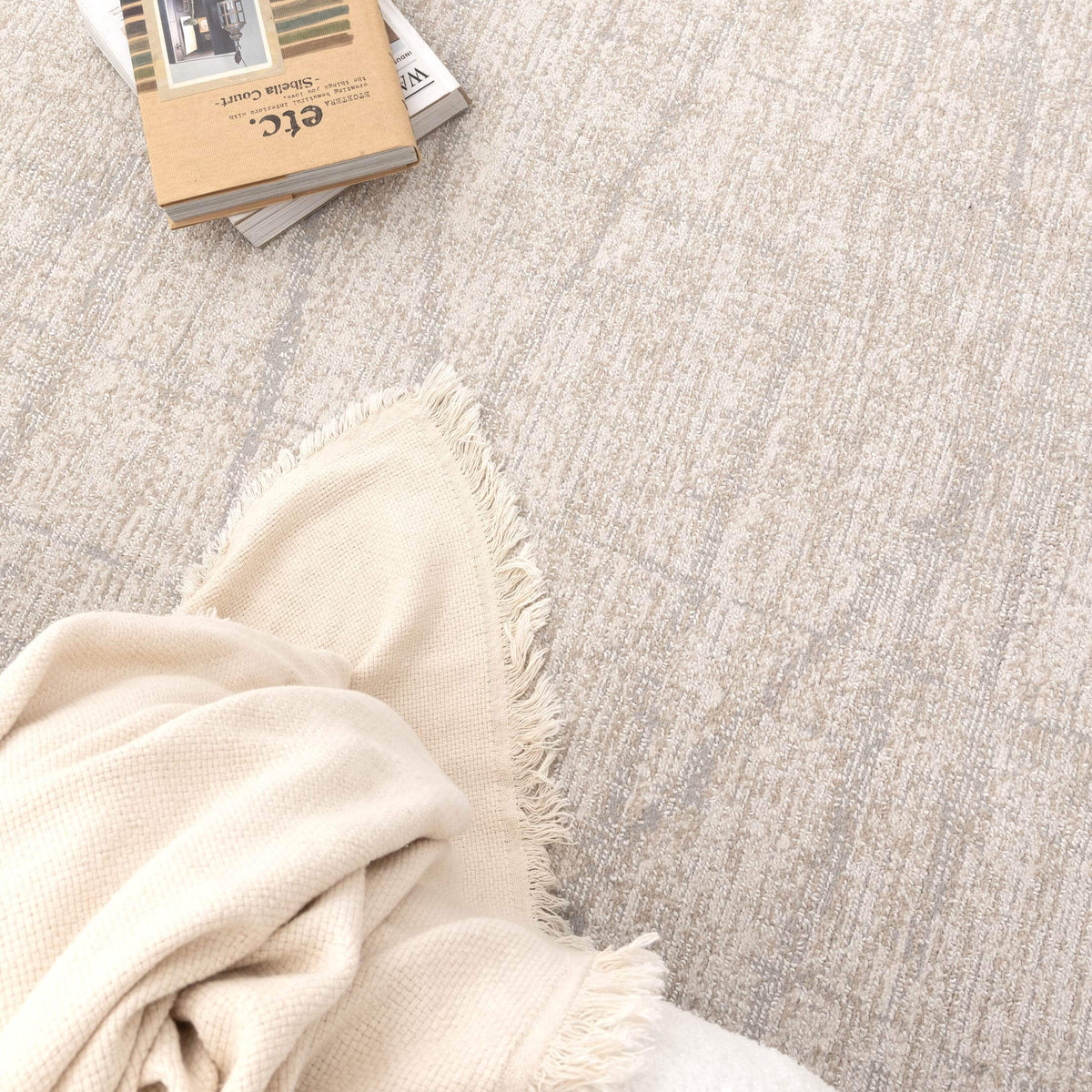 Toscana TOS6 Grey Beige Modern Abstract Rug - detail 5