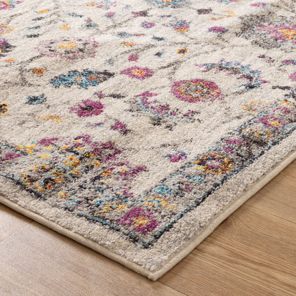 Tulin Cream Multicolour Floral Rug - TULI23 – view 2