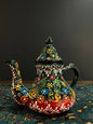 Turkish Ceramic Tea Pot Handmade Ceramics Green  