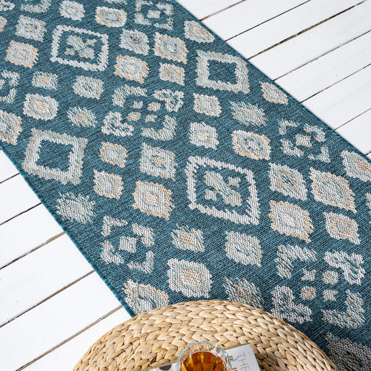 Terrace 551 Turquoise Hallway Runner