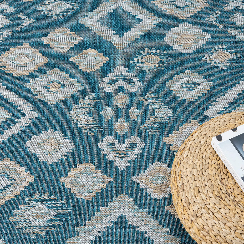 Terrace 551 Turquoise Turkish Rug