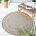 Terrace 553 Olive Round Rug lifestyle view