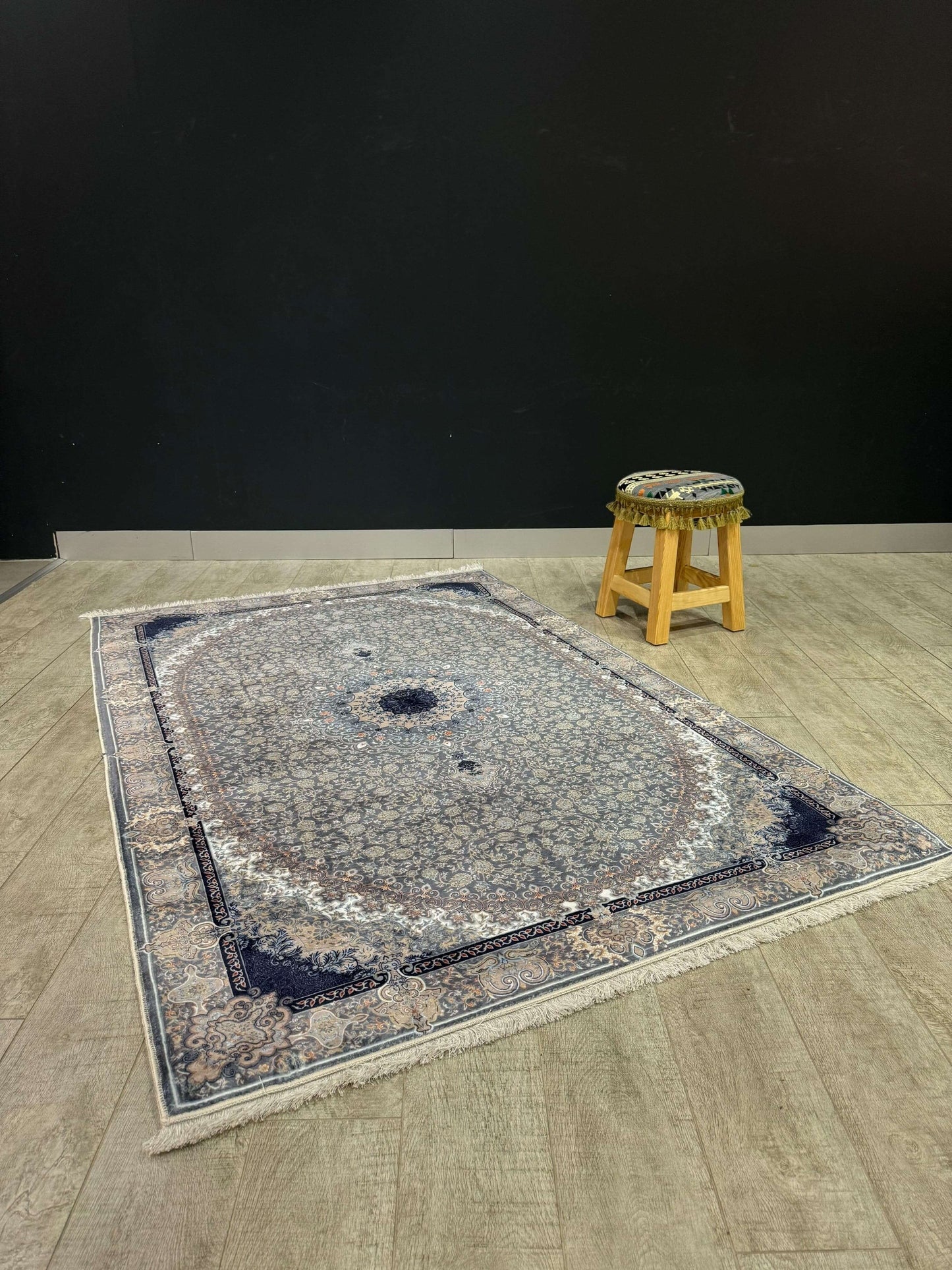 The Midnight Oasis- Turkish Rugs-Enhance your home with our Turkish rugs made from a blend of 100% cotton and bamboo fibers. Crafted in Turkey, these rugs offer durability, eco-friendliness, and timeless designs. Perfect for any room, they provide comfort