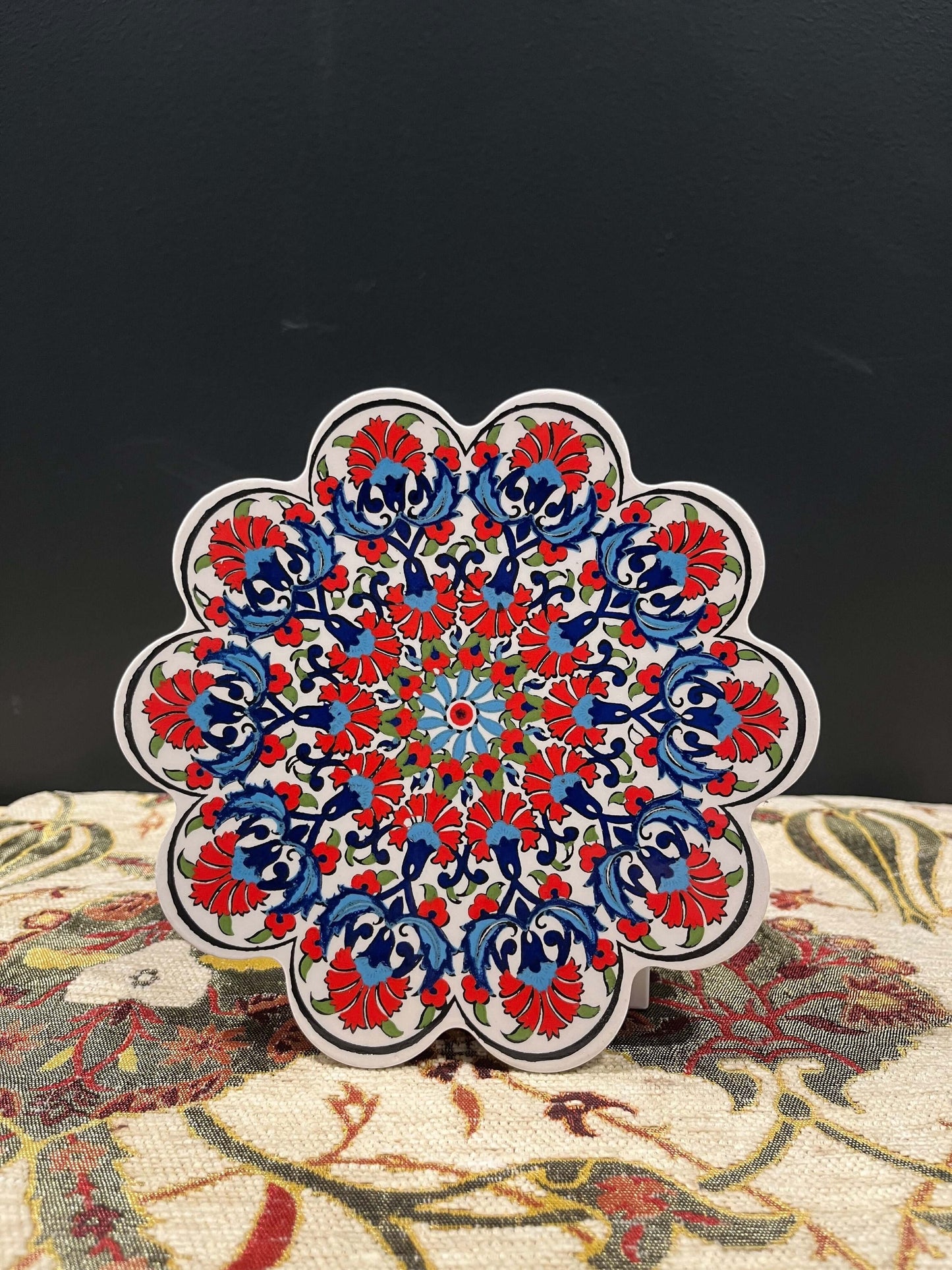 Turkish Ceramic Trivet Red