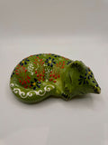 Turkish Ceramic Sleeping Cat – Hand-Painted Figurine