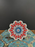 Turkish Ceramic Trivet Red Tulips