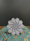 Turkish Ceramic Trivet White-Blue