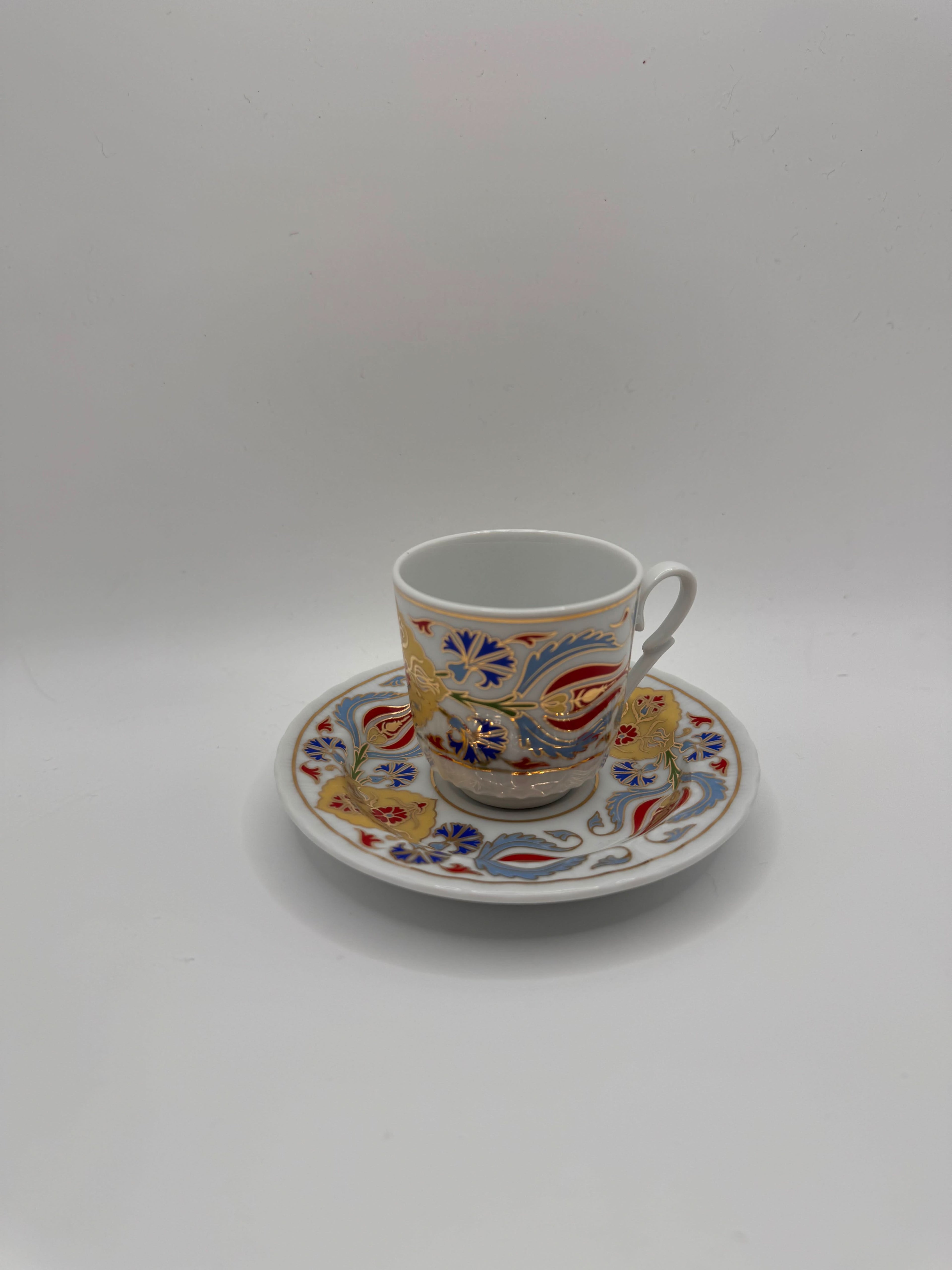 Turkish Coffee Cup Set – Ottoman Tulip 12-Piece