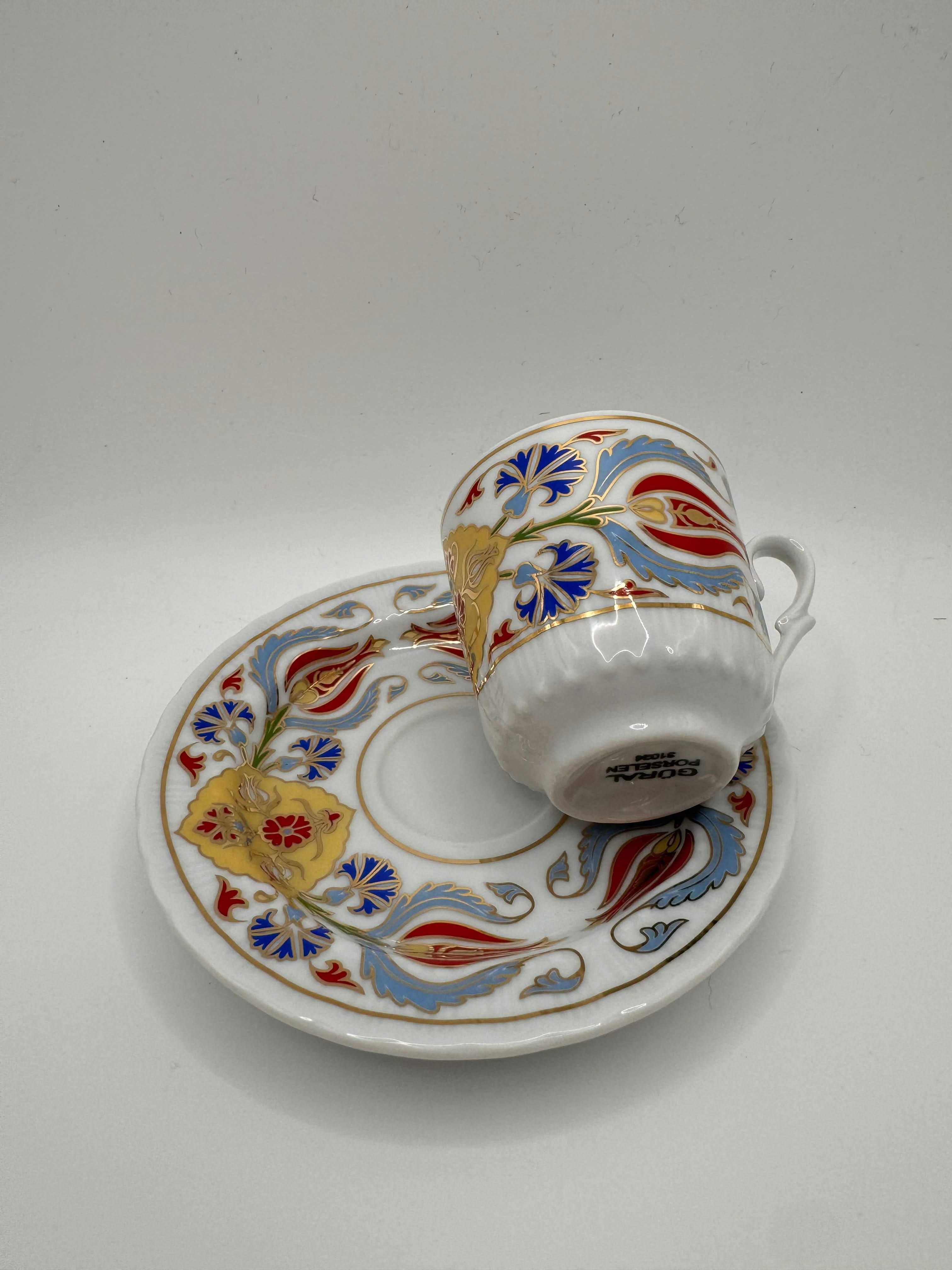 Turkish Coffee Cup Set – Ottoman Tulip 12-Piece