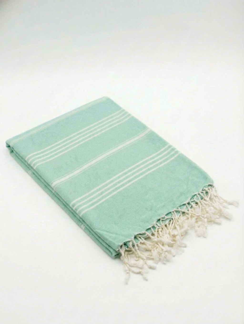 Turkish Cotton Towels Aqua Stripe