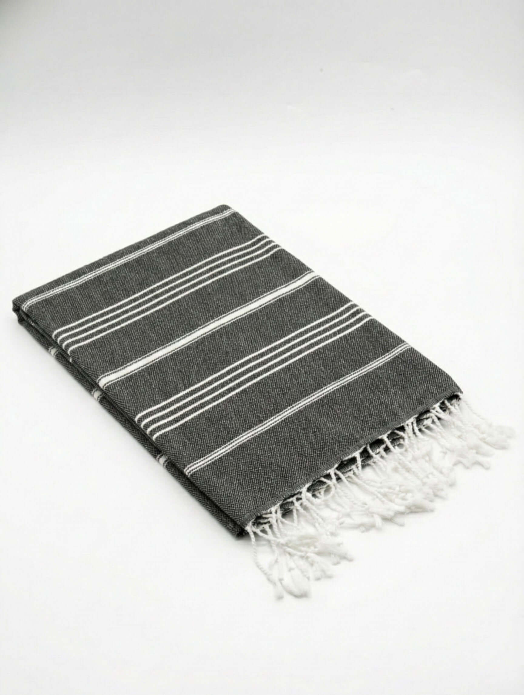 Turkish Cotton Towels Black Stripe
