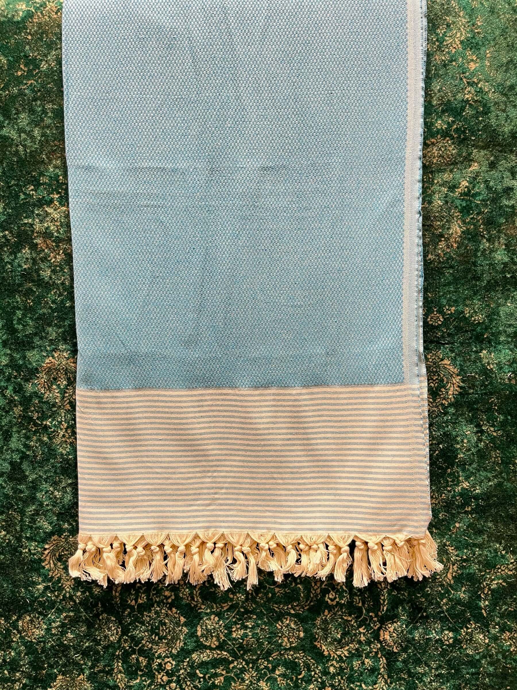 Turkish Cotton Towels Blue Lux