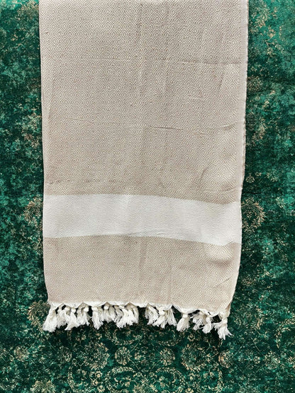 Turkish Cotton Towels Diamond (Beige)    