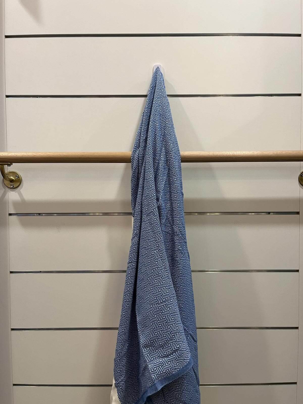 Turkish Cotton Towels Diamond (Blue)