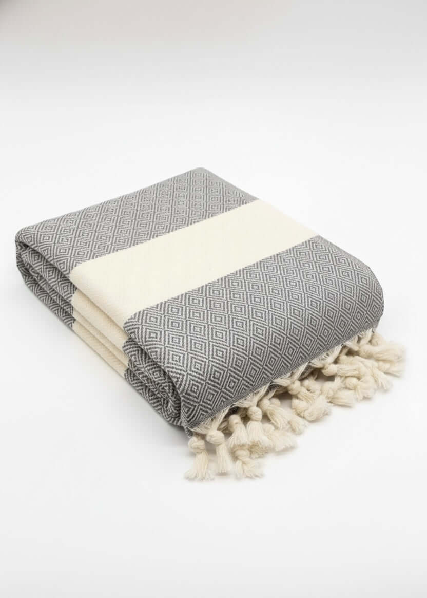 Turkish Cotton Towels - Diamond Grey | Luxurious Softness