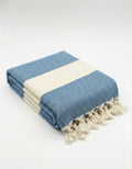 Turkish Cotton Towels - Diamond Navy | Luxurious Softness
