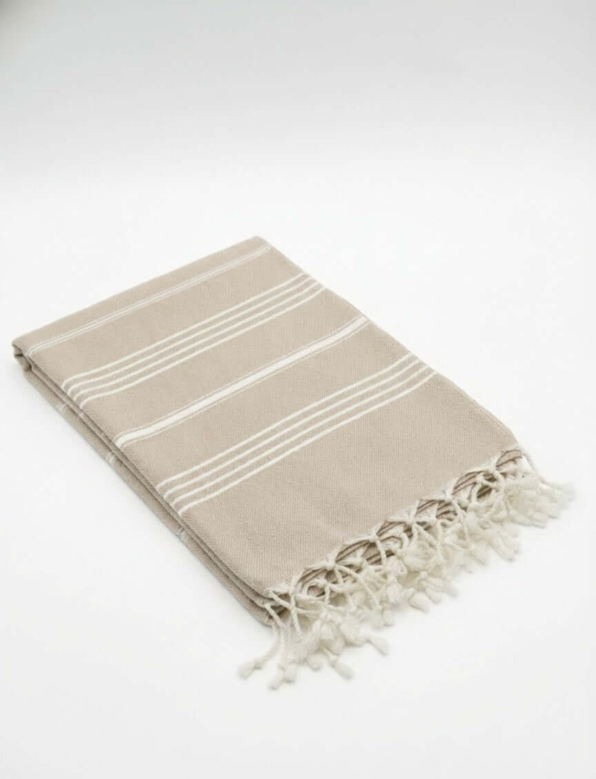 Turkish Cotton Towels Light Brown