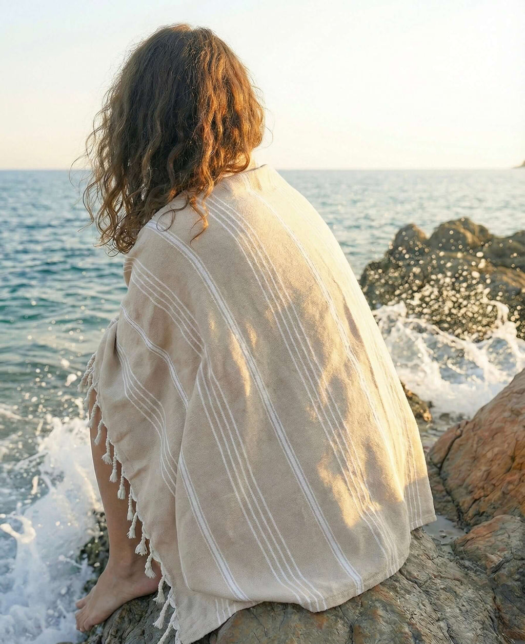 Turkish Cotton Towels Light Brown