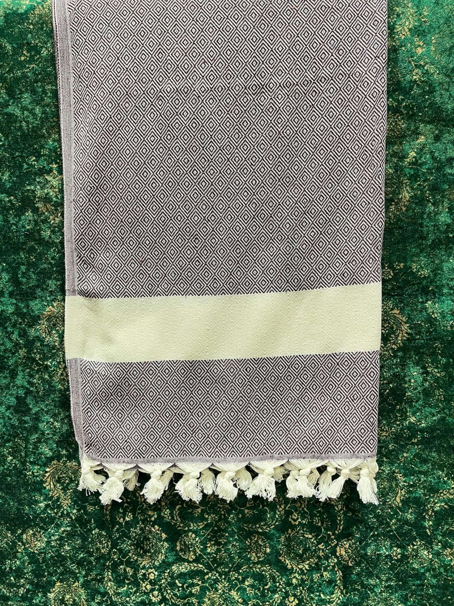 Turkish Cotton Towels Diamond (Purple)    