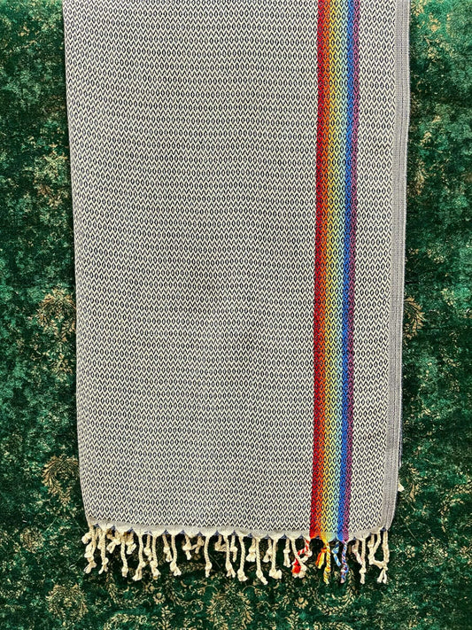 Turkish Cotton Towels- Rainbow Stripe    