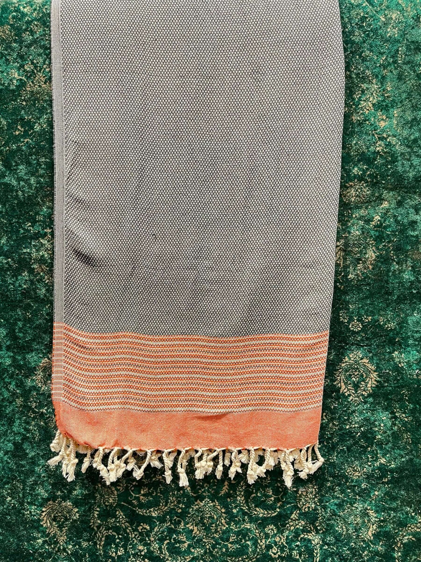 Turkish Cotton Towels Orange Black    